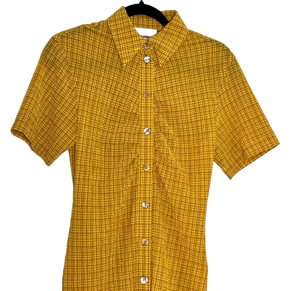 Nanushka Sabri Seersucker Checker Short Sleeve Dress - Picture 5 of 10